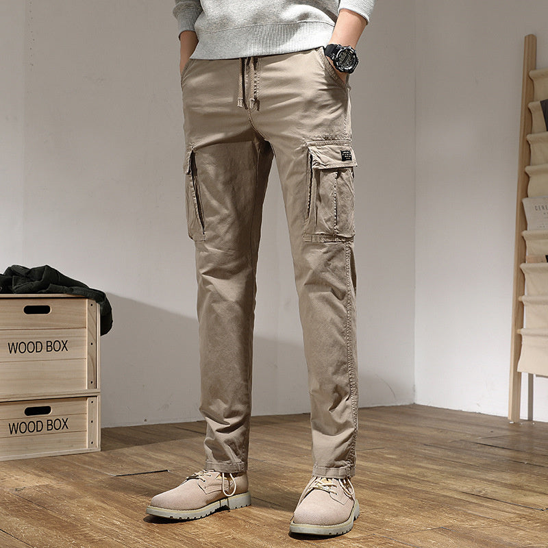 Chouyatou Men Overalls Trendy Brand Straight Trousers