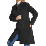 Chouyatou Women's Fall Winter Elegant Single Breasted Long Wool Coat Overcoat