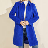 Chouyatou Women's Fall Winter Elegant Single Breasted Long Wool Coat Overcoat