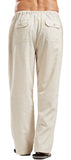 Chouyatou Men's Casual Loose Fit Straight-Legs Stretchy Waist Beach Pants