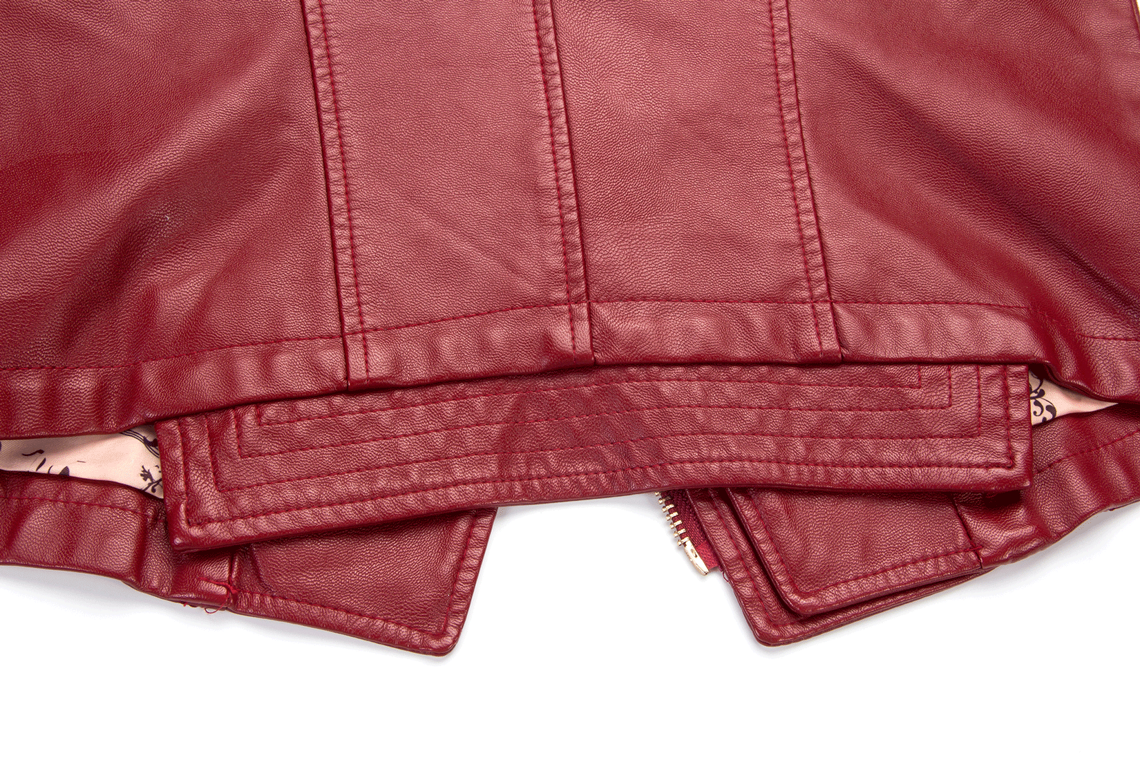 Chouyatou Women's Candy Asymmetric Zip Slim Faux Leather Cropped Moto Jacket