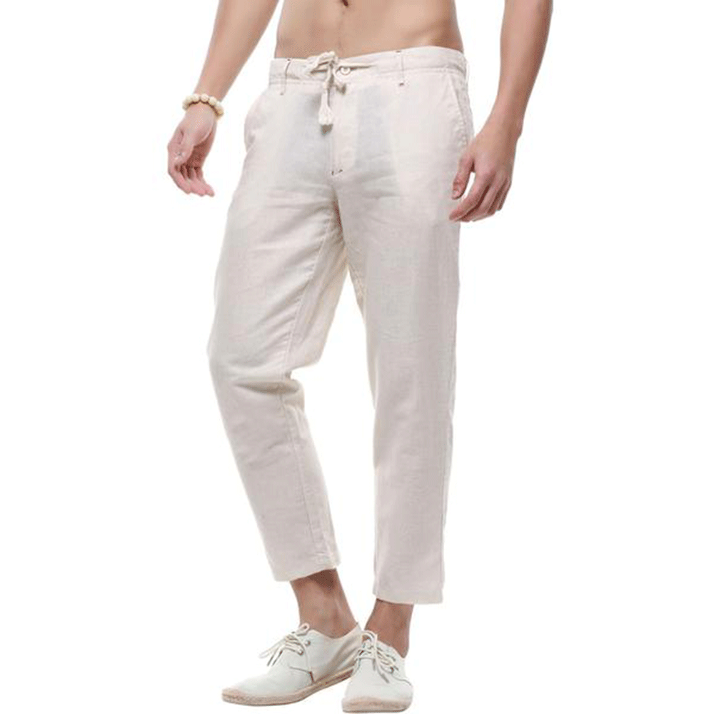 Njoeus Mens Pants Mens Capri Pants Men's Casual Slim Sports Pants  Calf-Length Linen Trousers Baggy Harem Pants Pants Men On Clearance -  Walmart.com